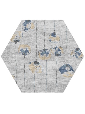 Qamar Hexagon Hand Knotted Bamboo Silk custom handmade rug
