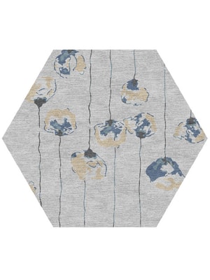 Qamar Hexagon Hand Knotted Tibetan Wool custom handmade rug