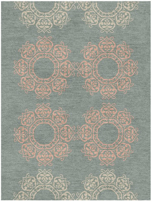 Rhythm Rectangle Hand Knotted Tibetan Wool custom handmade rug