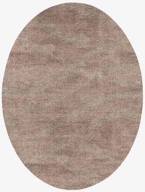 Ripple Oval Flatweave Bamboo Silk custom handmade rug