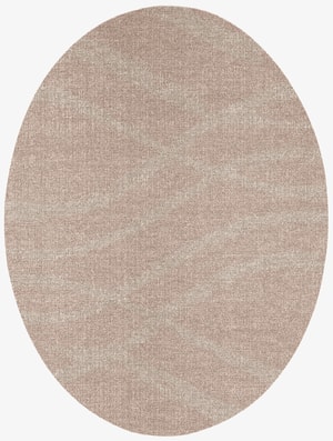 Ripple Oval Flatweave New Zealand Wool custom handmade rug