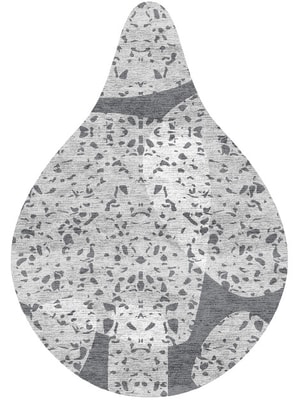Rock Spots Drop Hand Knotted Bamboo Silk custom handmade rug