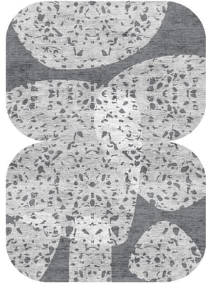 Rock Spots Eight Hand Knotted Bamboo Silk custom handmade rug