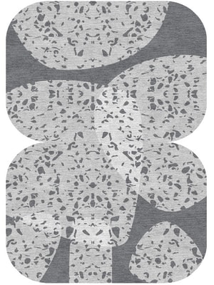 Rock Spots Eight Hand Knotted Tibetan Wool custom handmade rug
