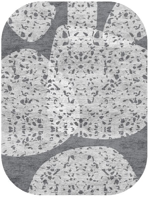 Rock Spots Oblong Hand Knotted Bamboo Silk custom handmade rug