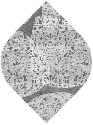 Rock Spots Ogee Hand Knotted Bamboo Silk custom handmade rug