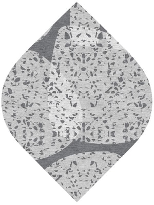 Rock Spots Ogee Hand Knotted Tibetan Wool custom handmade rug