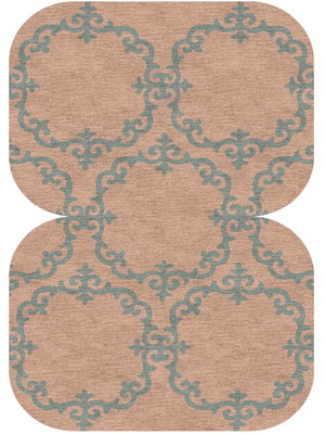 Rococo Eight Hand Knotted Tibetan Wool custom handmade rug