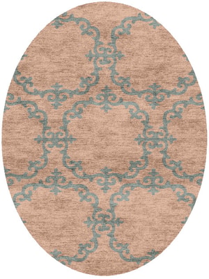 Rococo Oval Hand Knotted Bamboo Silk custom handmade rug