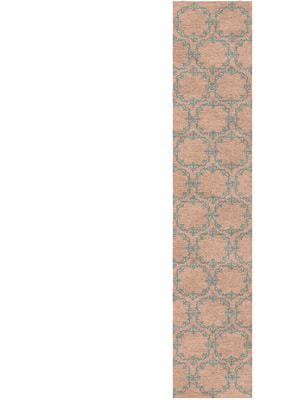 Rococo Runner Hand Knotted Tibetan Wool custom handmade rug