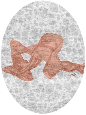 Rushdot Oval Hand Knotted Bamboo Silk custom handmade rug