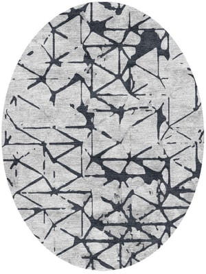 Saas Oval Hand Knotted Bamboo Silk custom handmade rug