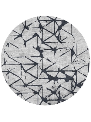 Saas Round Hand Knotted Bamboo Silk custom handmade rug