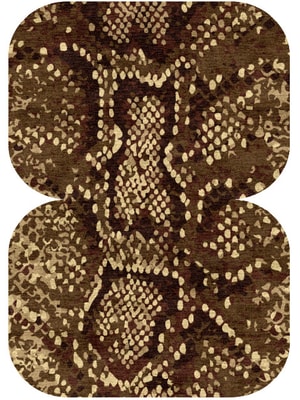 Scales Eight Hand Knotted Bamboo Silk custom handmade rug