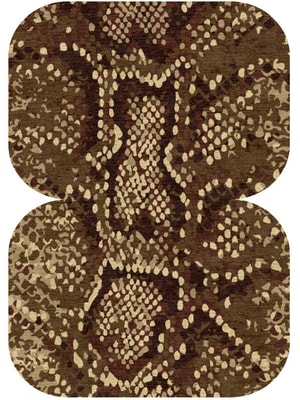 Scales Eight Hand Knotted Tibetan Wool custom handmade rug