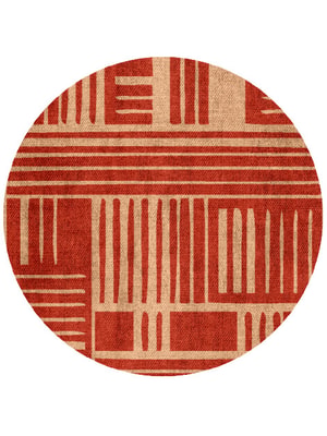 Schema Round Flatweave Bamboo Silk custom handmade rug
