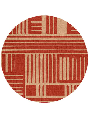 Schema Round Flatweave New Zealand Wool custom handmade rug