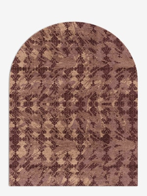 Scrolling Damask Arch Hand Knotted Bamboo Silk custom handmade rug