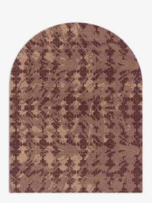 Scrolling Damask Arch Hand Knotted Tibetan Wool custom handmade rug
