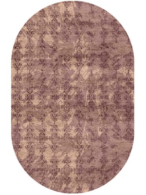 Scrolling Damask Capsule Hand Knotted Bamboo Silk custom handmade rug