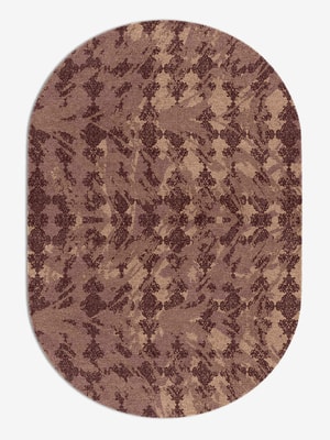 Scrolling Damask Capsule Hand Knotted Tibetan Wool custom handmade rug