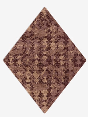 Scrolling Damask Diamond Hand Knotted Bamboo Silk custom handmade rug