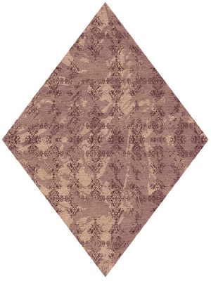 Scrolling Damask Diamond Hand Knotted Tibetan Wool custom handmade rug