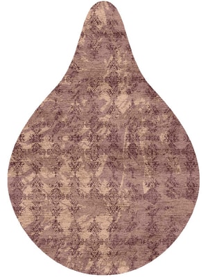 Scrolling Damask Drop Hand Knotted Bamboo Silk custom handmade rug