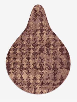 Scrolling Damask Drop Hand Knotted Bamboo Silk custom handmade rug