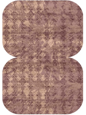 Scrolling Damask Eight Hand Knotted Bamboo Silk custom handmade rug