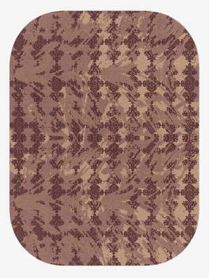 Scrolling Damask Oblong Hand Knotted Tibetan Wool custom handmade rug