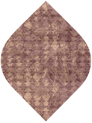 Scrolling Damask Ogee Hand Knotted Bamboo Silk custom handmade rug