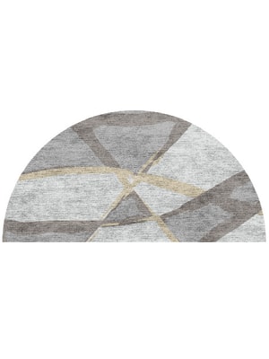 Scumble Halfmoon Hand Knotted Bamboo Silk custom handmade rug