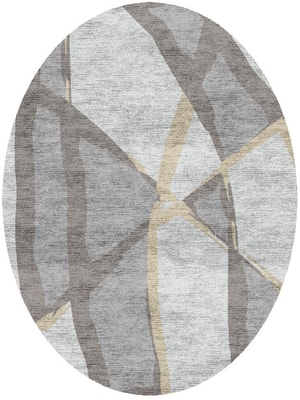 Scumble Oval Hand Knotted Bamboo Silk custom handmade rug