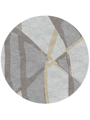 Scumble Round Hand Knotted Tibetan Wool custom handmade rug