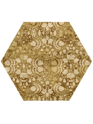 Sedge Hexagon Hand Knotted Bamboo Silk custom handmade rug
