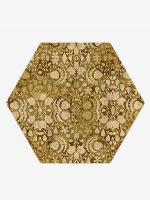 Sedge Hexagon Hand Knotted Bamboo Silk custom handmade rug