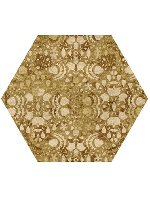 Sedge Hexagon Hand Tufted Bamboo Silk custom handmade rug
