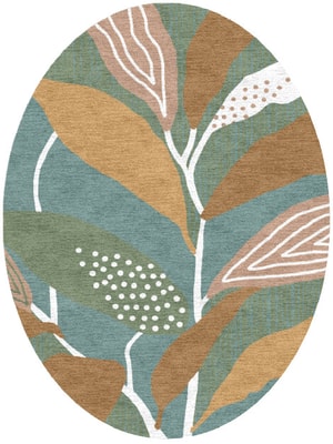 Seguine Oval Hand Knotted Tibetan Wool custom handmade rug