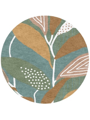 Seguine Round Hand Knotted Tibetan Wool custom handmade rug