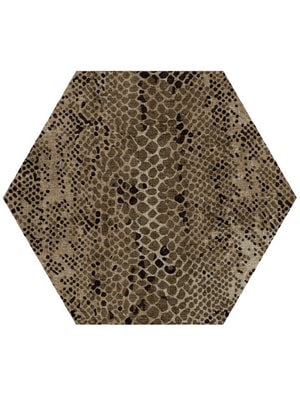 Serpent Hexagon Hand Knotted Bamboo Silk custom handmade rug