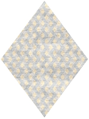 Serpentine Diamond Hand Knotted Bamboo Silk custom handmade rug