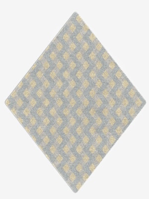 Serpentine Diamond Hand Knotted Tibetan Wool custom handmade rug