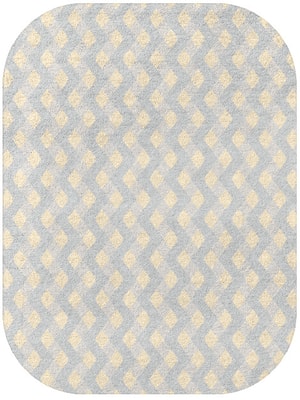 Serpentine Oblong Hand Tufted Pure Wool custom handmade rug