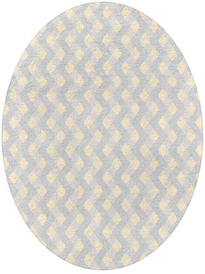 Serpentine Oval Hand Tufted Pure Wool custom handmade rug