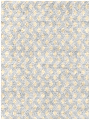 Serpentine Rectangle Hand Tufted Bamboo Silk custom handmade rug