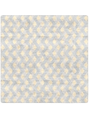 Serpentine Square Hand Tufted Bamboo Silk custom handmade rug