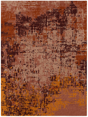 Shades Of Rust Rectangle Hand Tufted Pure Wool custom handmade rug
