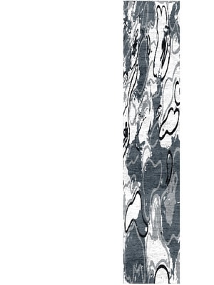 Silver Linings Runner Hand Knotted Bamboo Silk custom handmade rug