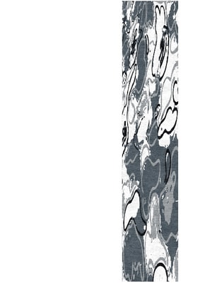 Silver Linings Runner Hand Knotted Tibetan Wool custom handmade rug